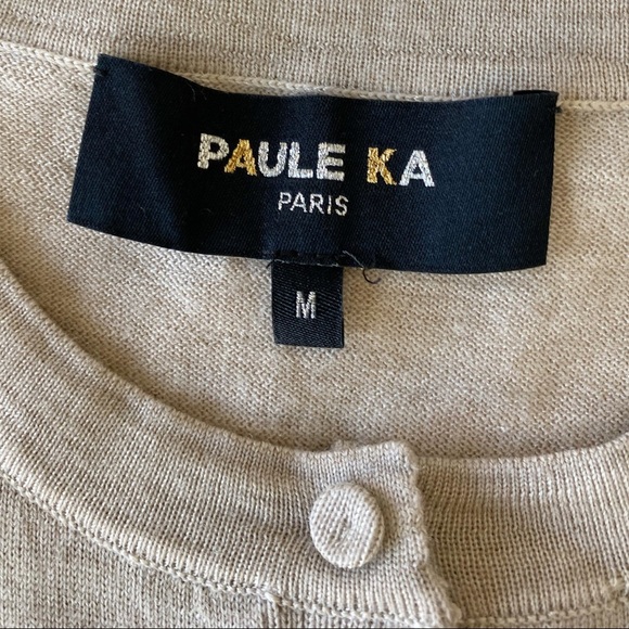PAULE KA Soft Wool Crop Button Down Cardigan SZ M - Picture 4 of 4